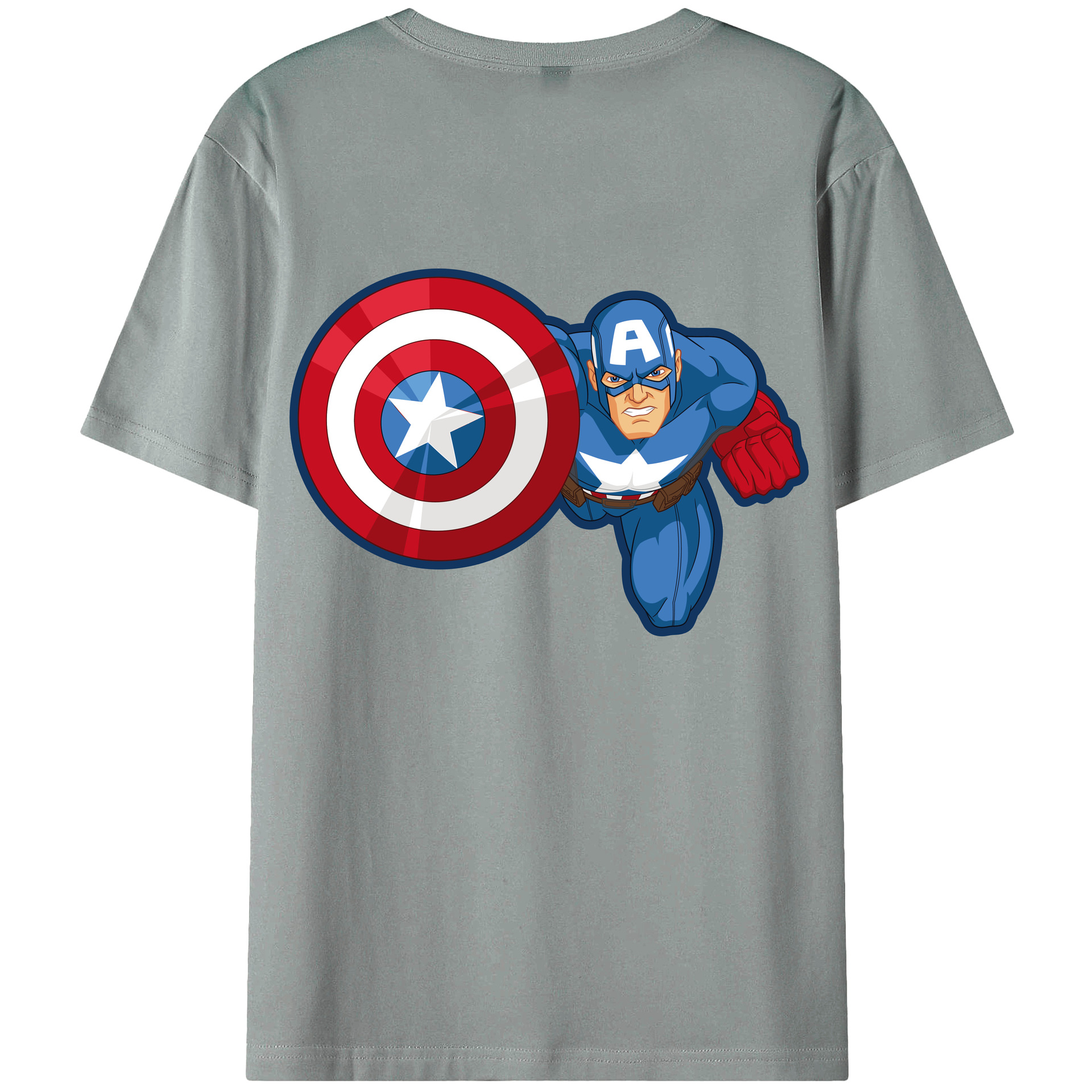 （画像用） アベンジャーズ The Avengers 綿100％ メンズ半袖Tシャツ（バックプリント） 通気性